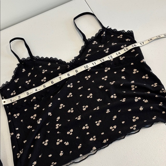 ROSE + VINE super soft pj set floral sleep set boxers & cami top black size L/XL - Picture 13 of 17